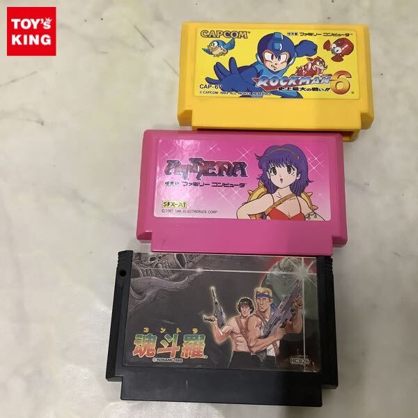 1円〜 箱無 ファミコン カセット 魂斗羅、アテナ、ロックマン6 1円〜 箱無 ファミコン カセット 魂斗羅、アテナ、ロックマン6