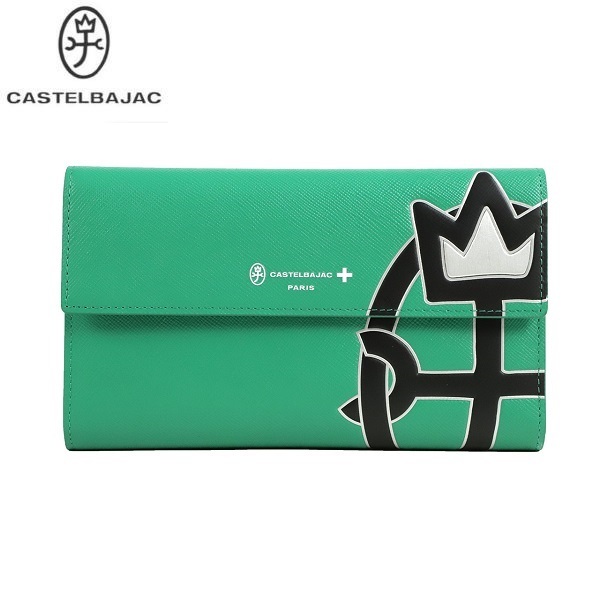 CASTELBAJAC カステルバジャック 牛革 長(zhǎng)財(cái)布 多収納デザイン グリーン この他にも出品中? ca22073
