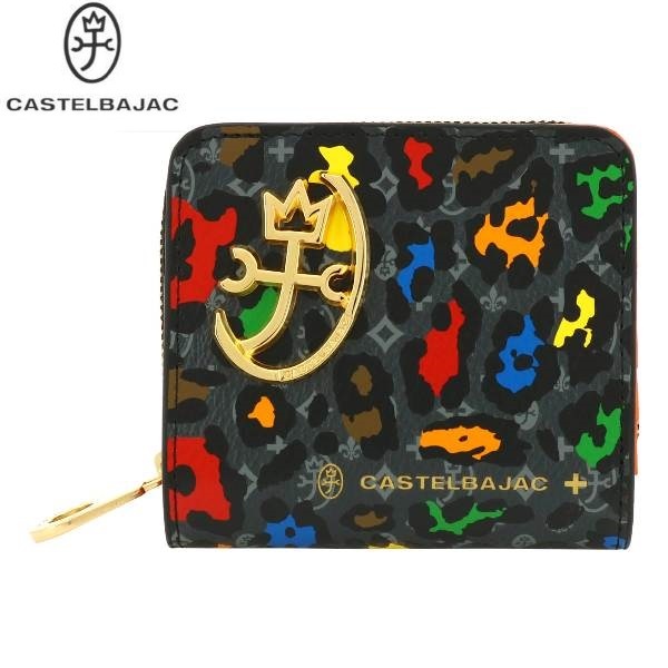CASTELBAJAC カステルバジャック 牛革 ２つ折り財(cái)布 人気デザイン ブラック　 この他にも出品中? ca22081