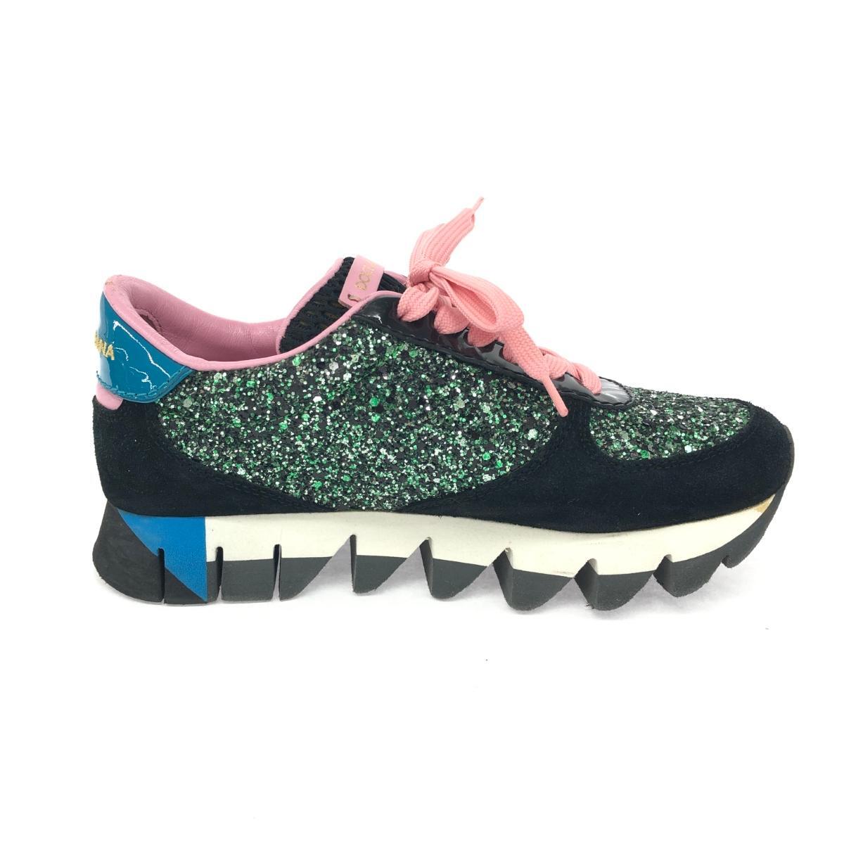 ◆DOLCE&GABBANA ドルチェ&ガッバーナ スニーカー 35 1/2◆CK0079 マルチカラー スパンコールラメ レディース 靴 シューズ sneakers