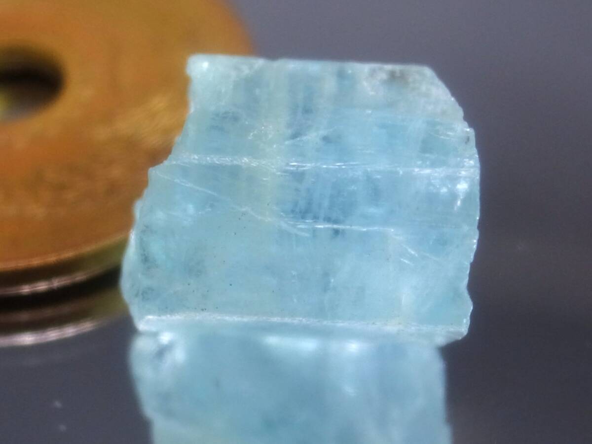 9.11ct 新品・天然サンタマリアアクアマリン原石 ブラジル
