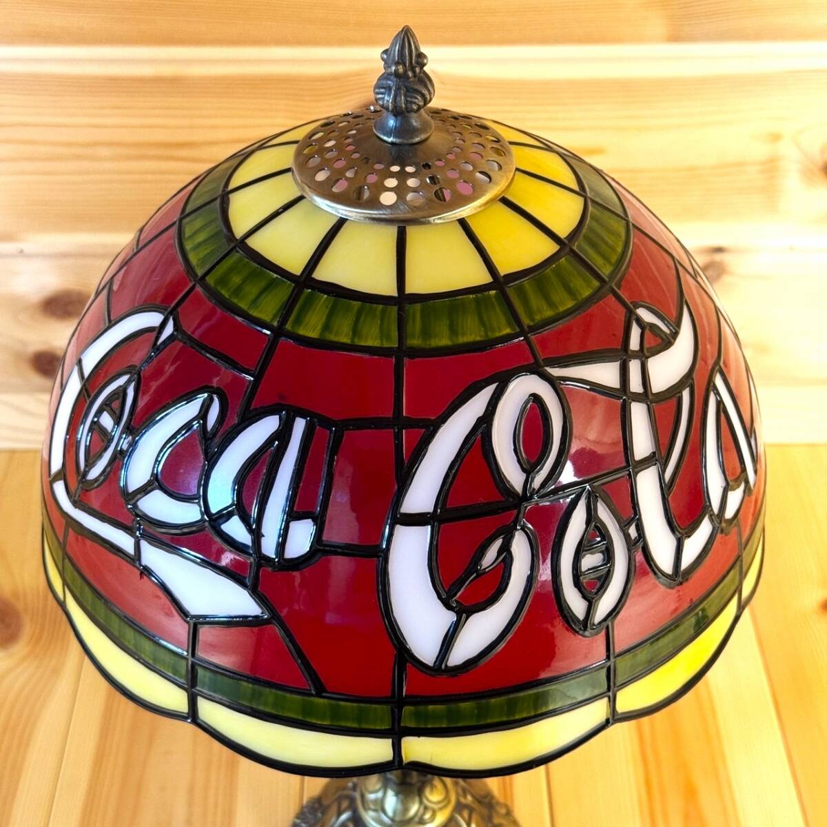 コカコーラ Coca-Cola ティファニーランプ ステンドグラス調 コカコーラ Coca-Cola ティファニーランプ ステンドグラス調