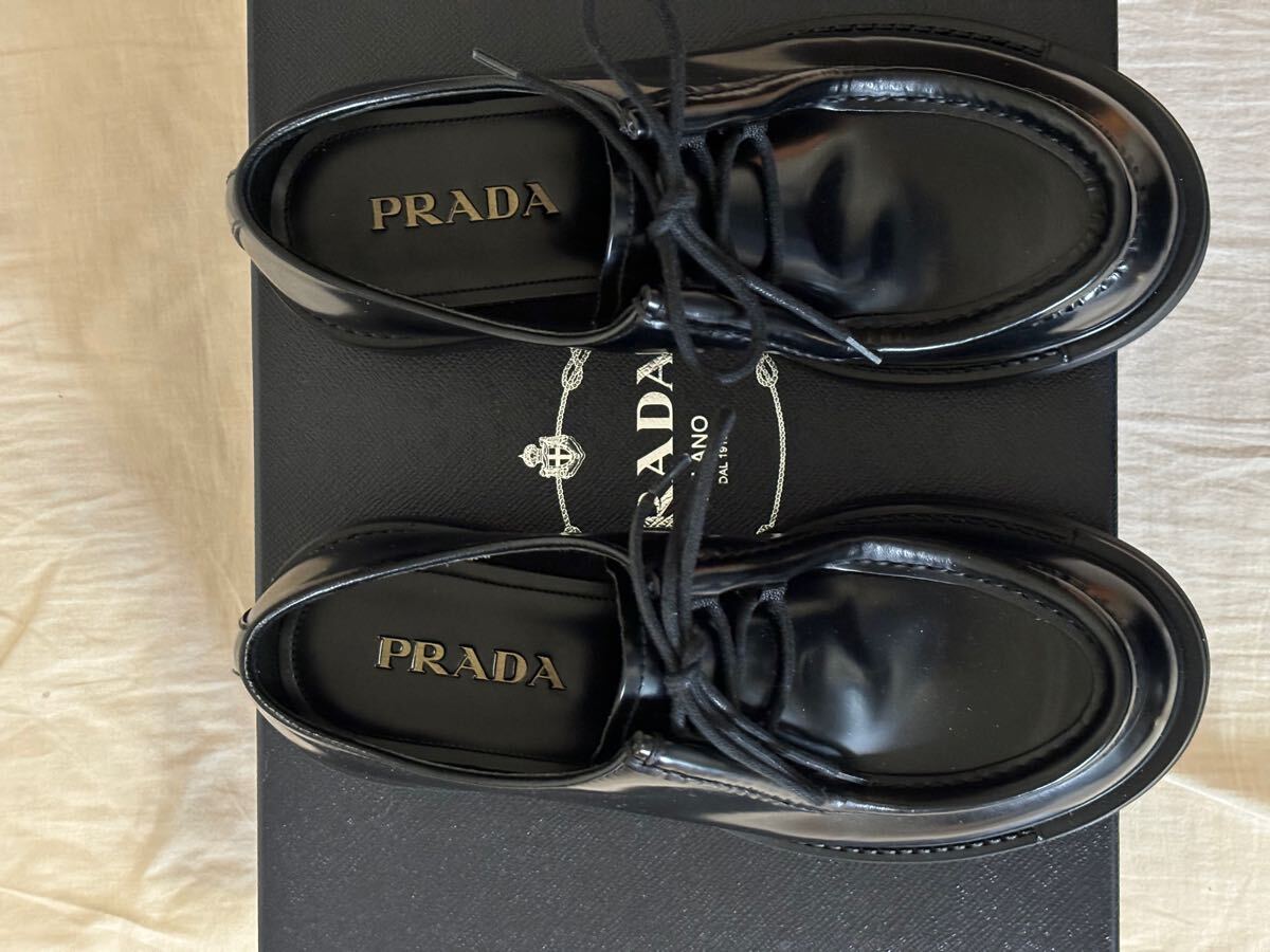 PRADA ダイアパソン レザー 23AW 黒 革靴 26cm 革靴 本革 レザー PRADA ダイアパソン レザー 23AW 黒 革靴 26cm 革靴 本革 レザー