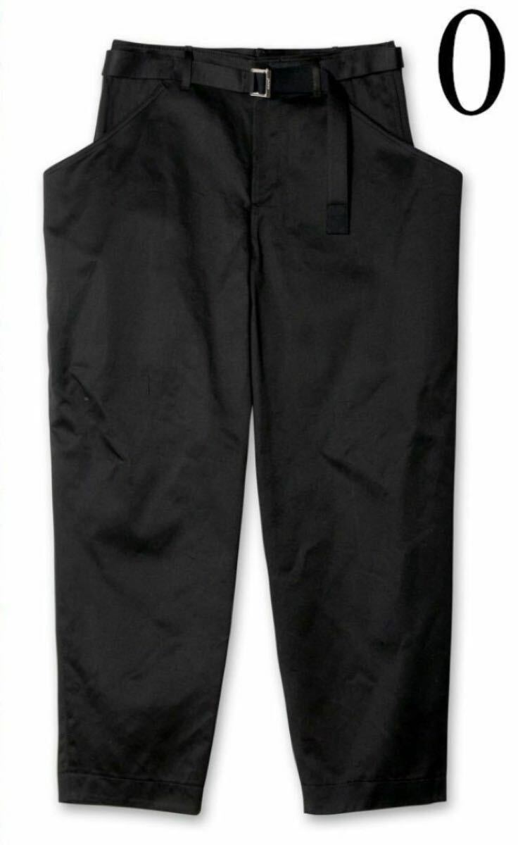 新品】サイズ0 黒 SACAI 25SS Cotton Chino Pants サカイ 新品】サイズ0 黒 SACAI 25SS Cotton Chino Pants サカイ