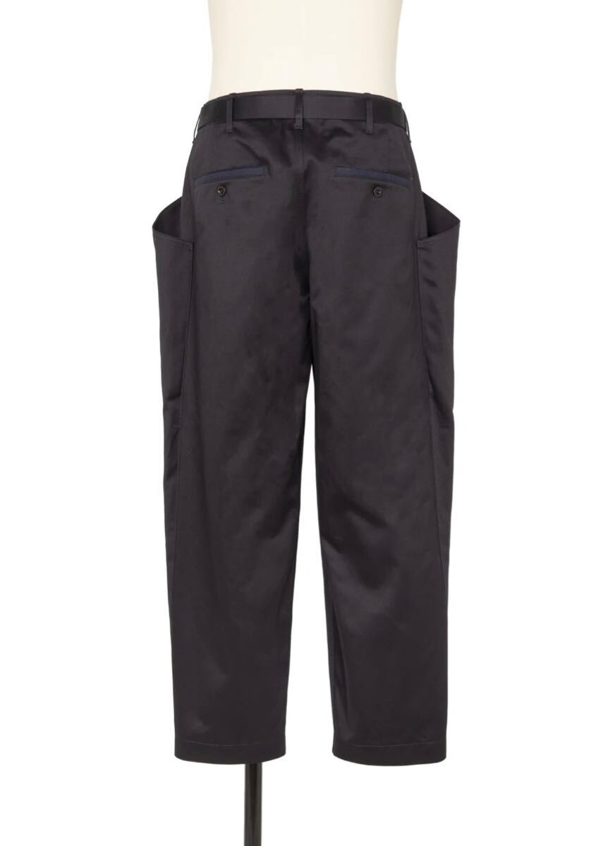 新品】サイズ0 黒 SACAI 25SS Cotton Chino Pants サカイ 新品】サイズ0 黒 SACAI 25SS Cotton Chino Pants サカイ