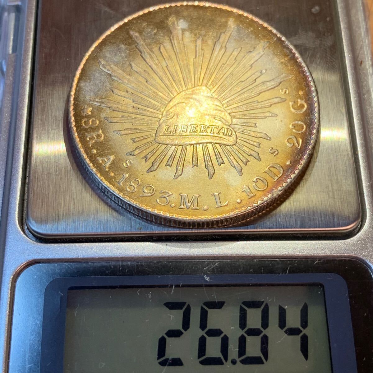 27.84g メキシコ銀貨1893年 シルバーアンティークコインイーグル 27.84g メキシコ銀貨1893年 シルバーアンティークコインイーグル