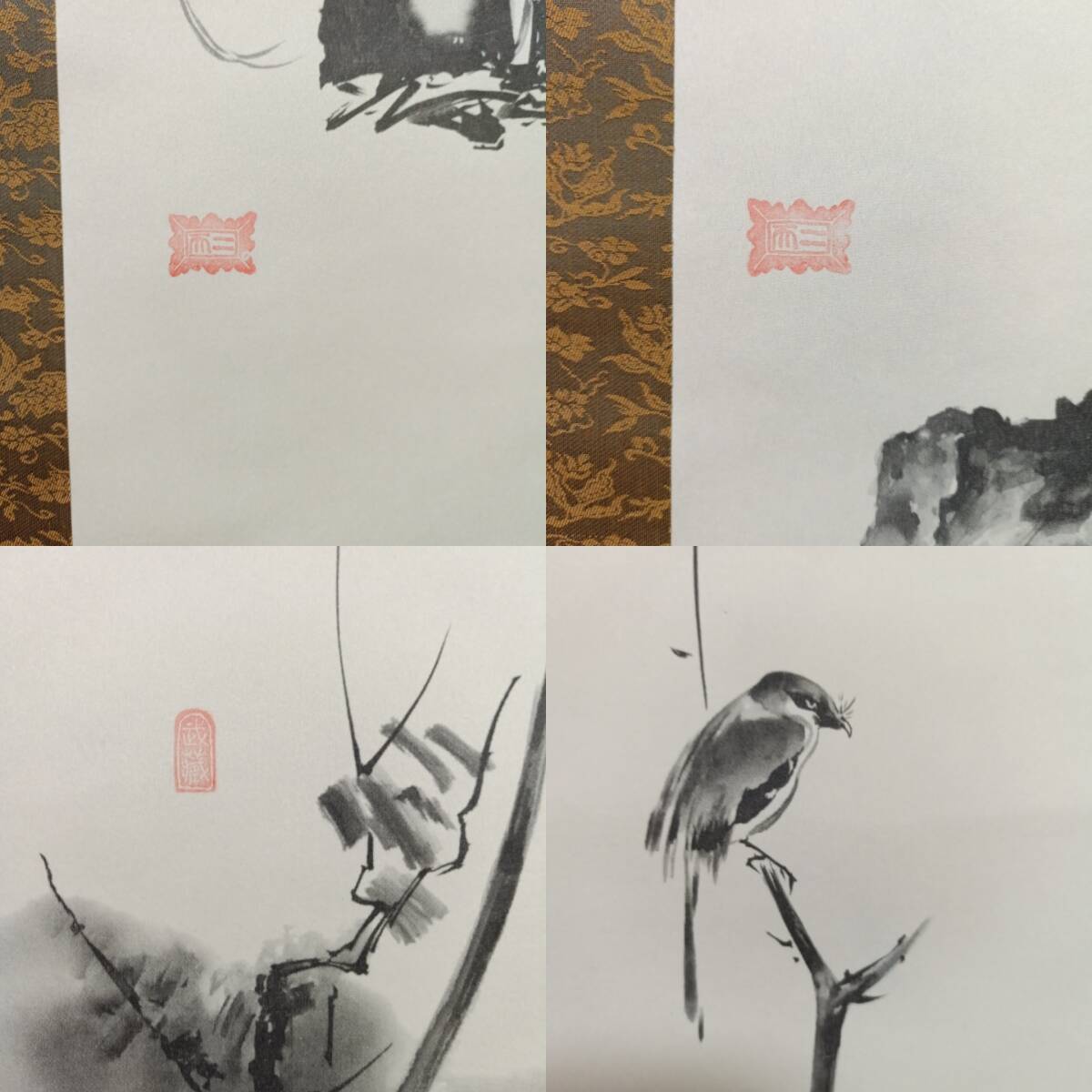 宮本武蔵 書画名品選 掛け軸三幅セット 掛軸 宮本武蔵書画名品選 掛け軸 3本セット 枯木鳴鵙図 紅梅鳩図