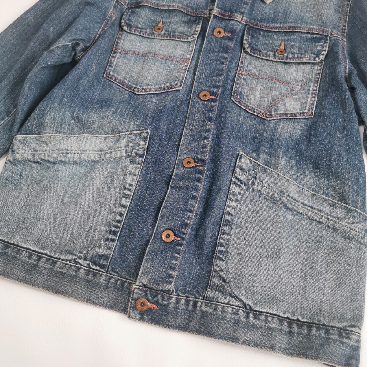 1円〜 美品/希少Lサイズ◎ DIESEL ディーゼル デニムジャケット 1円〜 美品/希少Lサイズ◎ DIESEL ディーゼル デニムジャケット