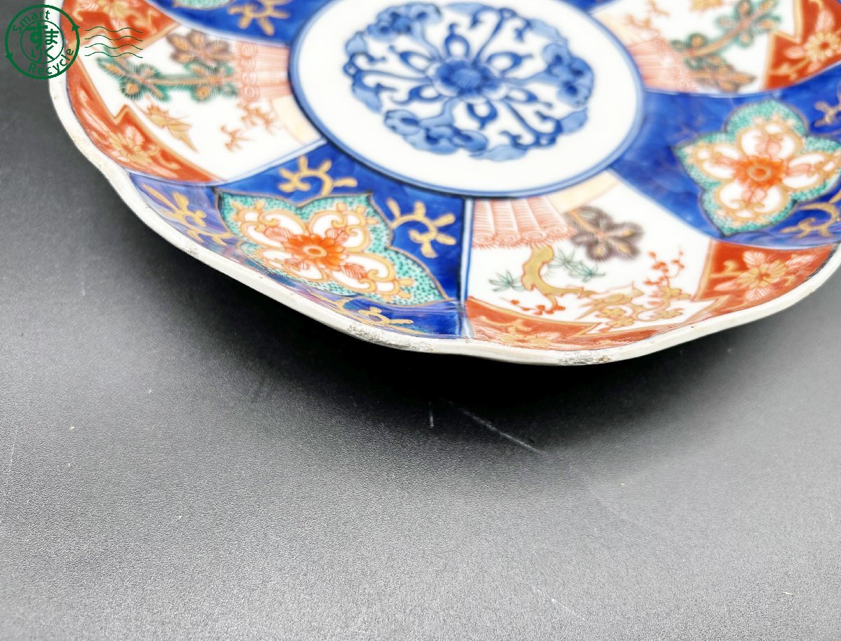 BD0702025 □ 古伊万里 色絵七寸皿 皿 食器 中古品 箱付き BD0702025 □ 古伊万里 色絵七寸皿 皿 食器 中古品 箱付き