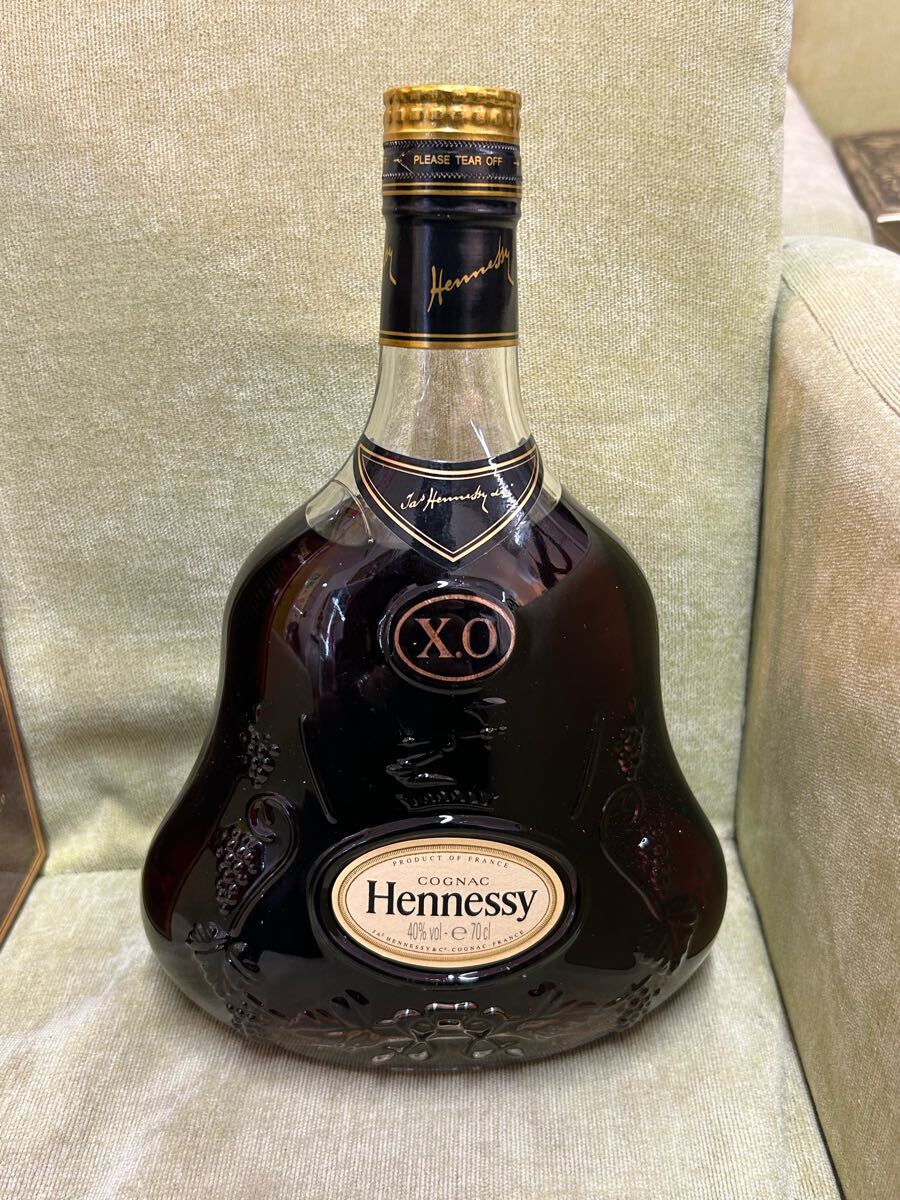 Hennessy ヘネシー XO コニャック 金キャップ クリアボトル Hennessy ヘネシー XO コニャック 金キャップ クリアボトル