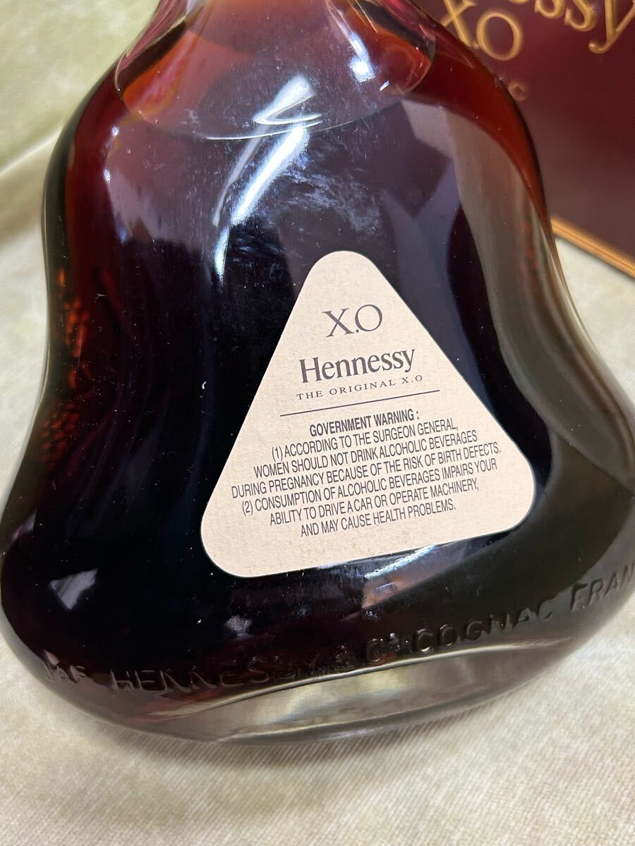 Hennessy ヘネシー XO コニャック 金キャップ クリアボトル Hennessy ヘネシー XO コニャック 金キャップ クリアボトル