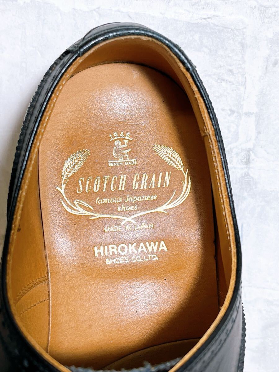 極美品】スコッチグレイン 上質 セミブローグ ビジネスシューズ 極美品】スコッチグレイン 上質 セミブローグ ビジネスシューズ