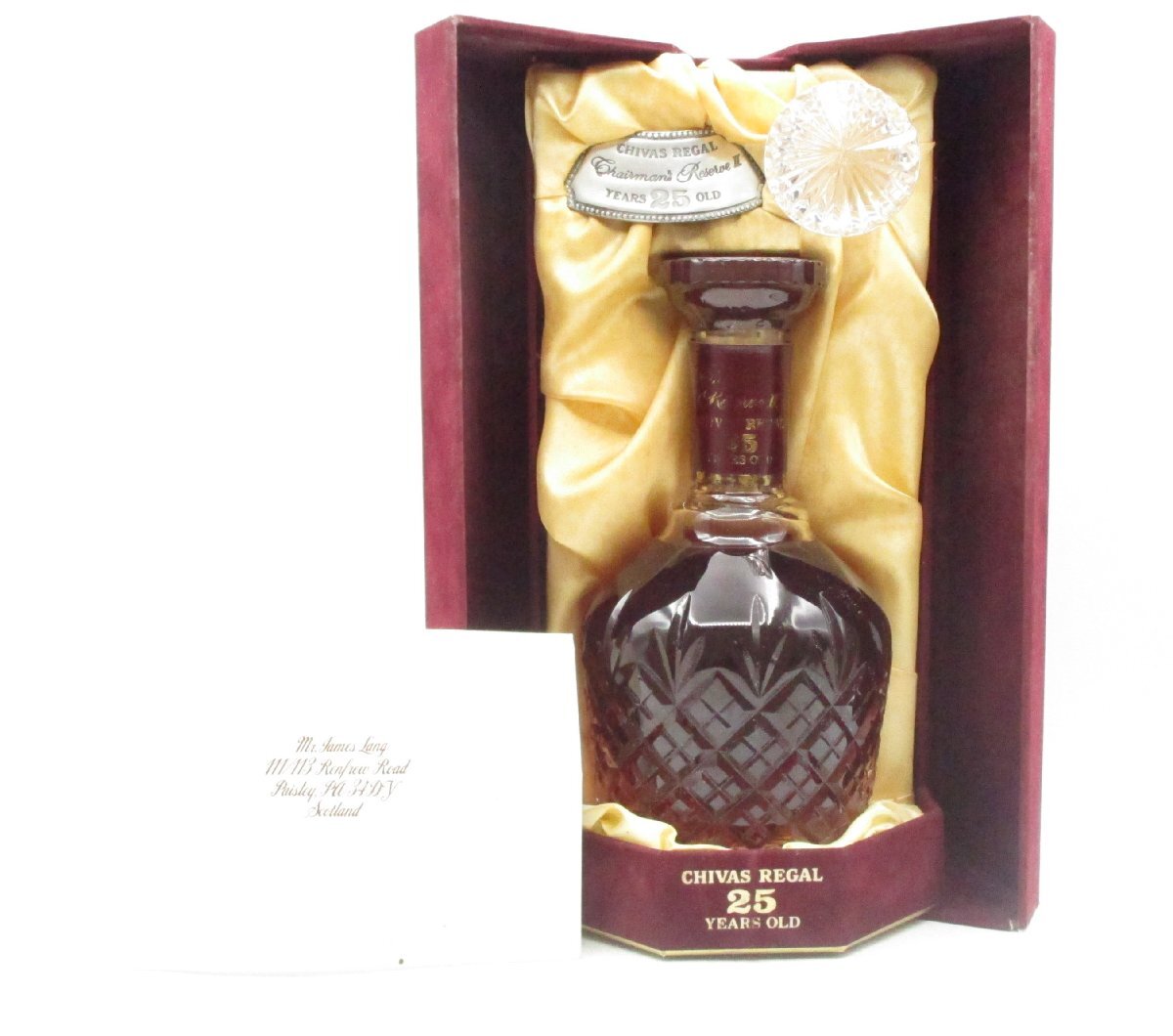 同梱不可 1円~CHIVAS REGAL 25年 Chairman's Reserve シーバス 同梱不可 1円~CHIVAS REGAL 25年 Chairman's Reserve シーバス