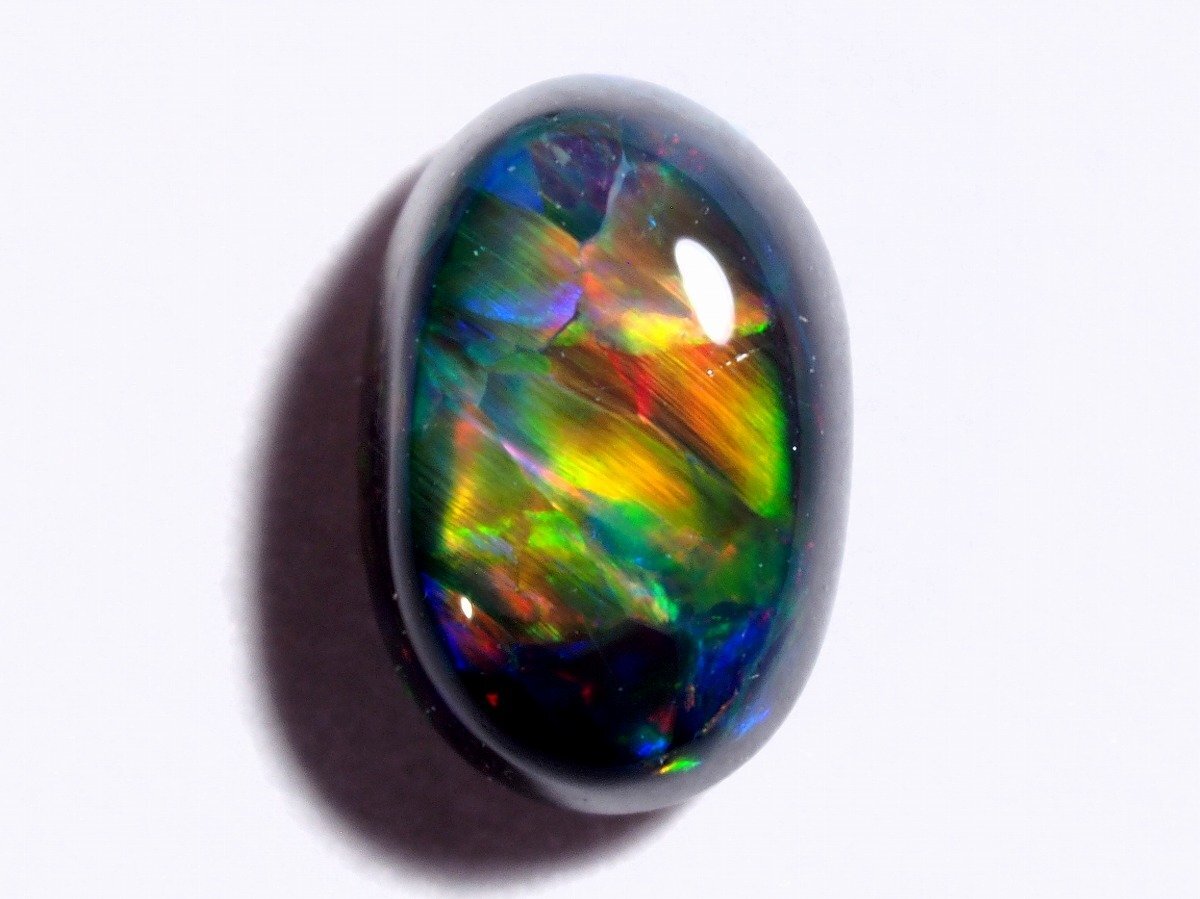 未使用 天然ブラックオパール ルース 0.440 ct、ケース入り 未使用 天然ブラックオパール ルース 0.440 ct、ケース入り