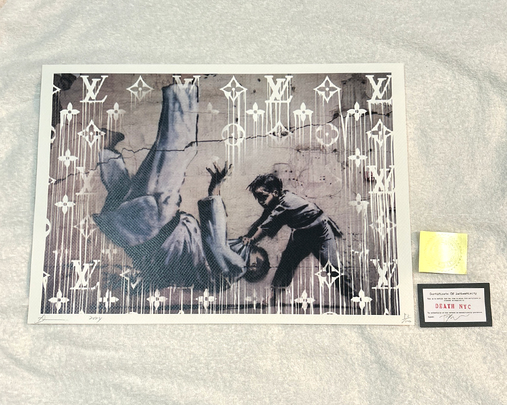 世界限定100枚 DEATH NYC バンクシー Banksy「柔道家を投げる 世界限定100枚 DEATH NYC バンクシー Banksy「柔道家を投げる