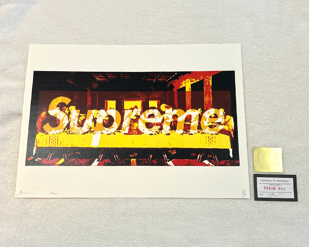 世界限定100枚 DEATH NYC 最後の晩餐 SUPREME ヴィトン 世界限定100枚 DEATH NYC 最後の晩餐 SUPREME ヴィトン