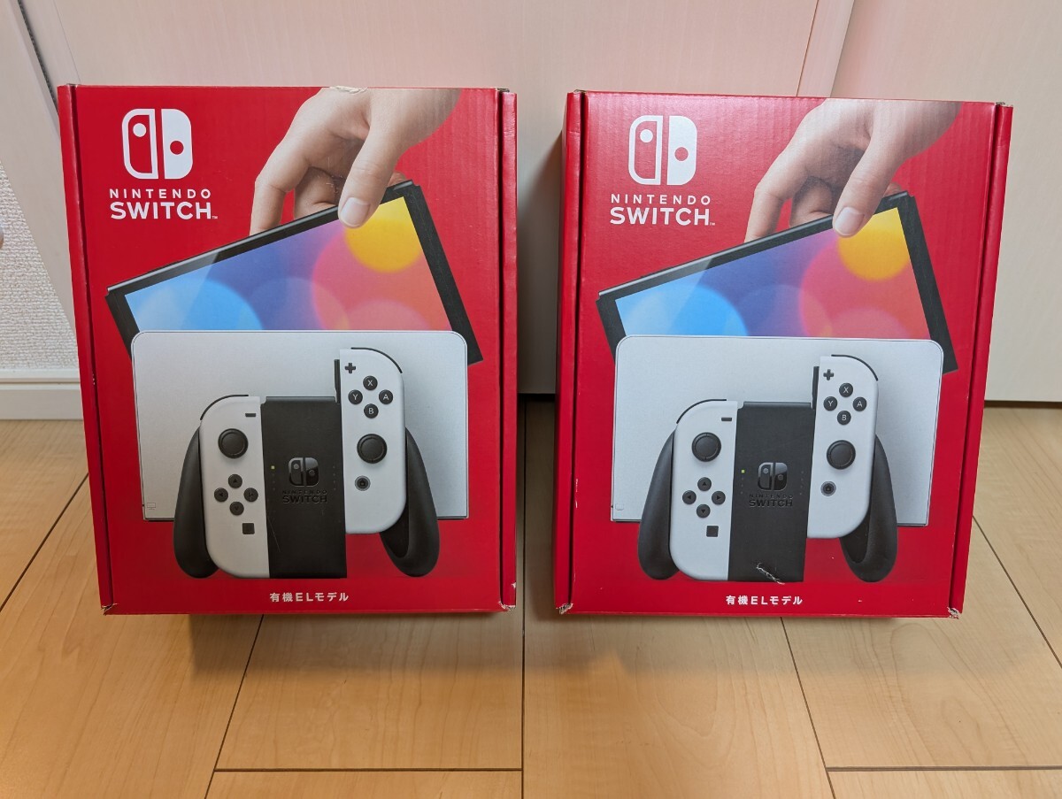 1円〜 新品 b】任天堂 Switch 有機EL 本体 2台セット ホワイト 1円〜 新品 b】任天堂 Switch 有機EL 本体 2台セット ホワイト