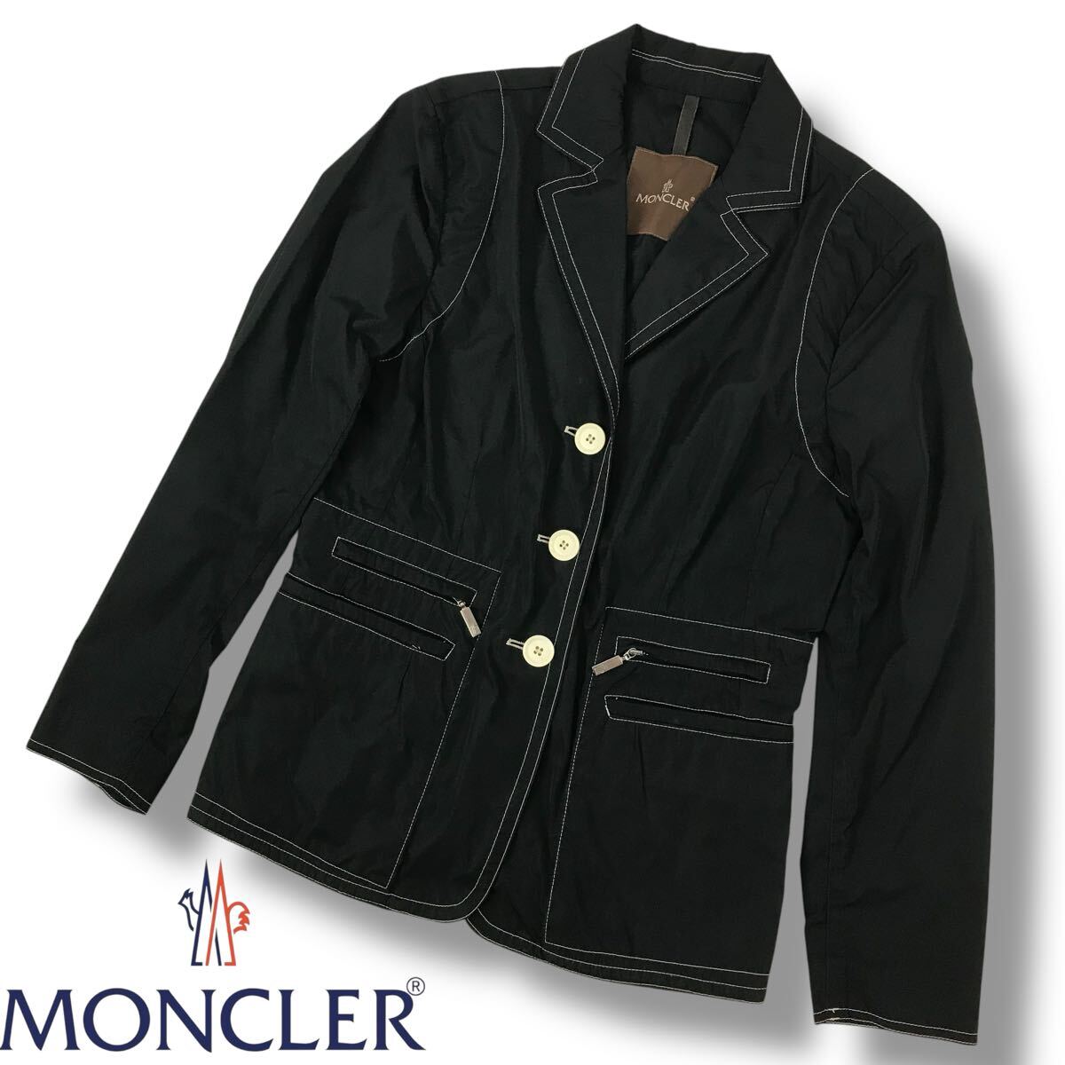 x184 良品 MONCLER モンクレール テーラードジャケット 茶タグ x184 良品 MONCLER モンクレール テーラードジャケット 茶タグ