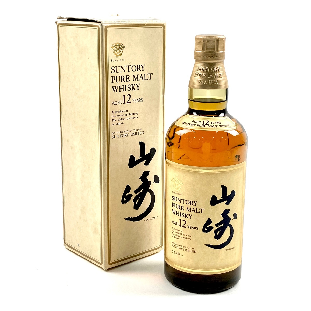 【東京都内限定お届け】 サントリー SUNTORY 山崎 12年 ピュアモルト 金花 750ml 国産ウイスキー 【古酒】