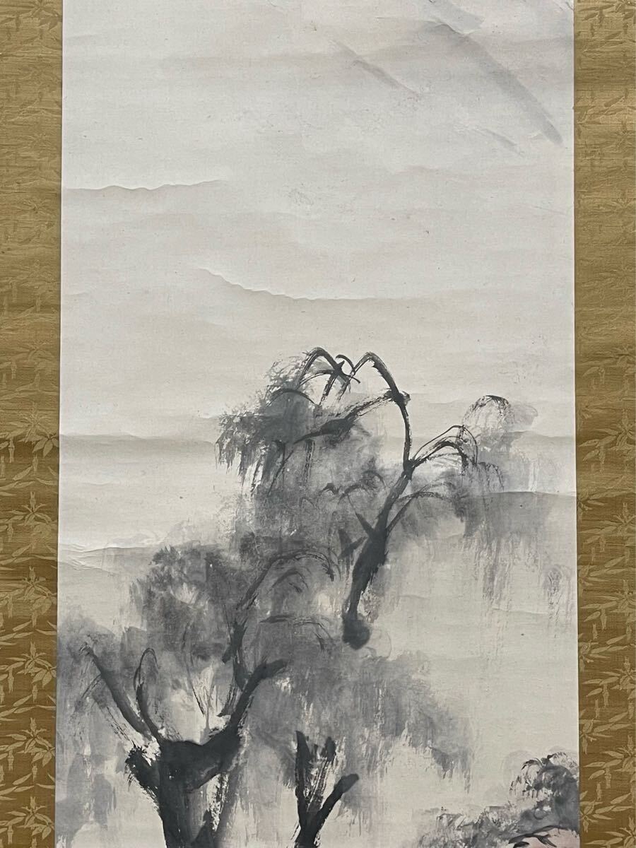 模写】 竹内栖鳳 「漁舟図」 紙本 共箱 掛軸 骨董 古美術 時代物 模写】 竹内栖鳳 「漁舟図」 紙本 共箱 掛軸 骨董 古美術 時代物
