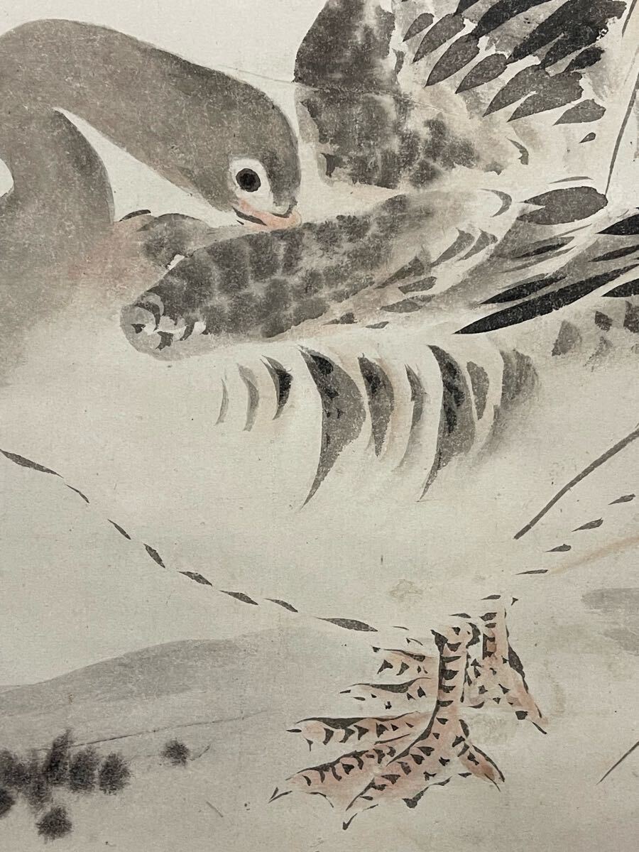 真作】 三幅対 英一蝶 花鳥図 安田靫彦極板 紙本着色 掛軸 鴛鴦 真作】 三幅対 英一蝶 花鳥図 安田靫彦極板 紙本着色 掛軸 鴛鴦