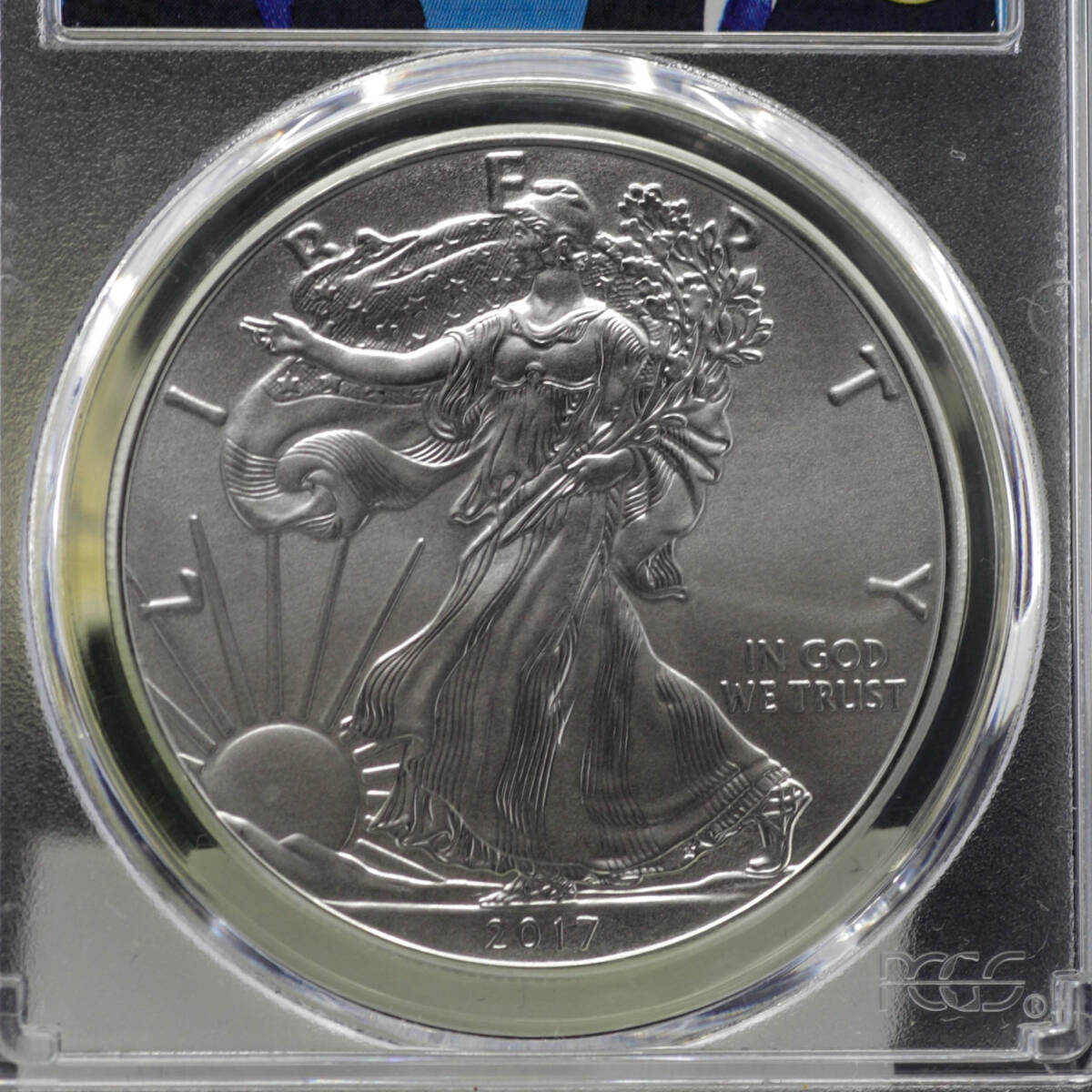 トランプラベル】【最高鑑定】希少 銀貨 2017 シルバー イーグル