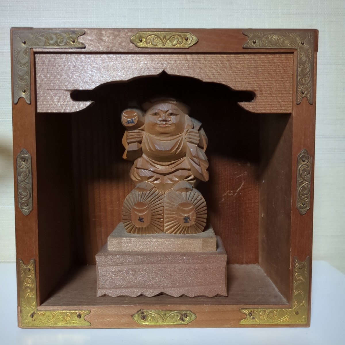 七福神 木彫 大黒天 仏教美術 置物 仏像 大黒様(仏像)|売買され 七福神 木彫 大黒天 仏教美術 置物 仏像 大黒様(仏像)|売買され
