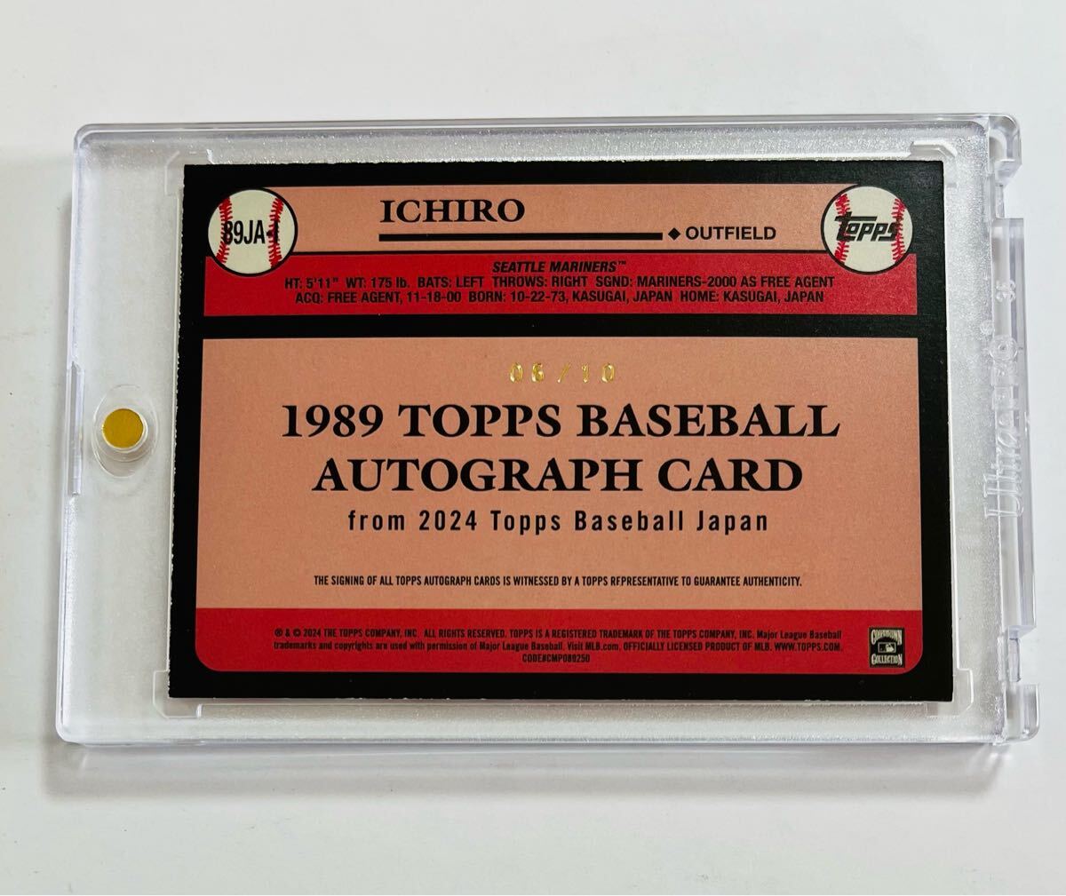 最新 イチロー 直筆サインカード 2024 Topps Japan Edition 最新 イチロー 直筆サインカード 2024 Topps Japan Edition