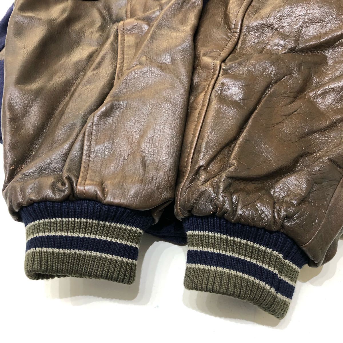 O'NEILL オニール スタジャン レザー ウール ネイビー ブラウン O'NEILL オニール スタジャン レザー ウール ネイビー ブラウン