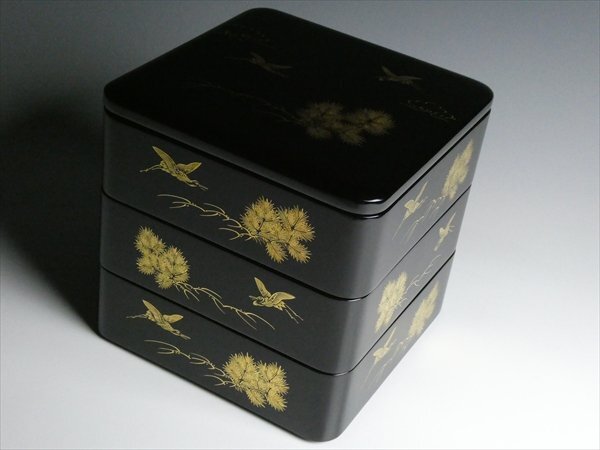 N664 輪島塗 稲忠漆芸堂謹製 高級漆器 天然木 漆塗 沈金 松鶴絵 N664 輪島塗 稲忠漆芸堂謹製 高級漆器 天然木 漆塗 沈金 松鶴絵