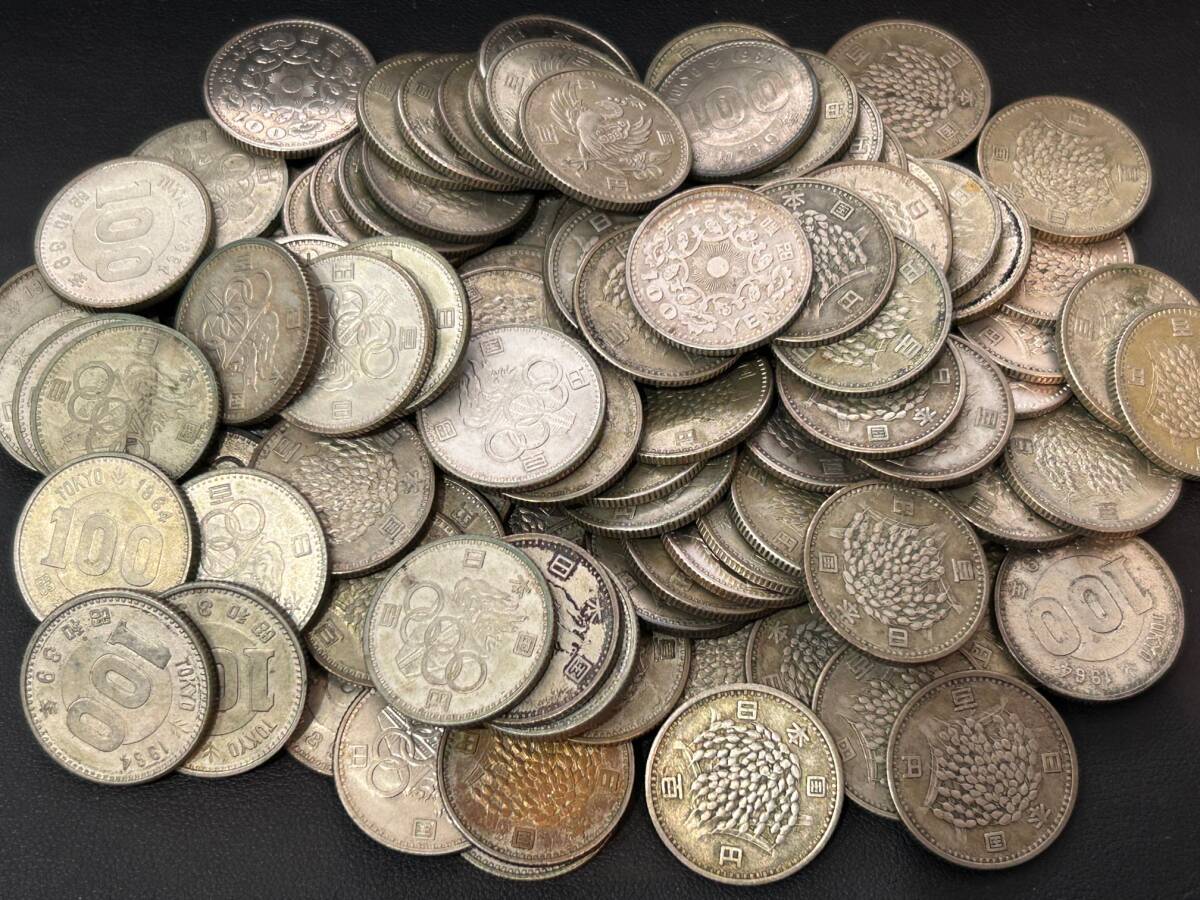 100円銀貨 稲穂 東京オリンピック 鳳凰 計104枚 額面10400円分 100円銀貨 稲穂 東京オリンピック 鳳凰 計104枚 額面10400円分