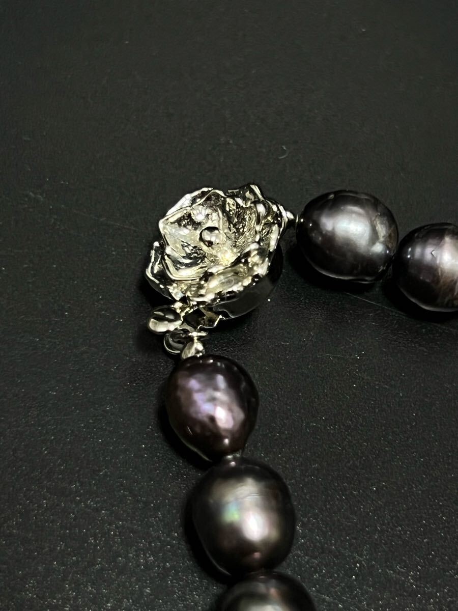 黒蝶真珠 ネックレス クロチョウ 8.2-10.6mm ホワイト 黒蝶真珠 ネックレス クロチョウ 8.2-10.6mm ホワイト