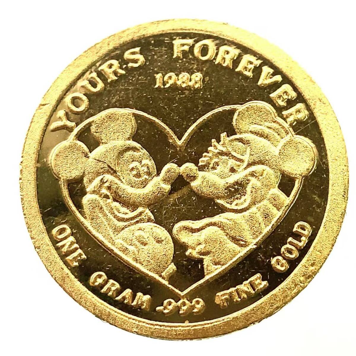 ディズニー金貨 ミッキー 24金 純金 1g コイン イエローゴールド