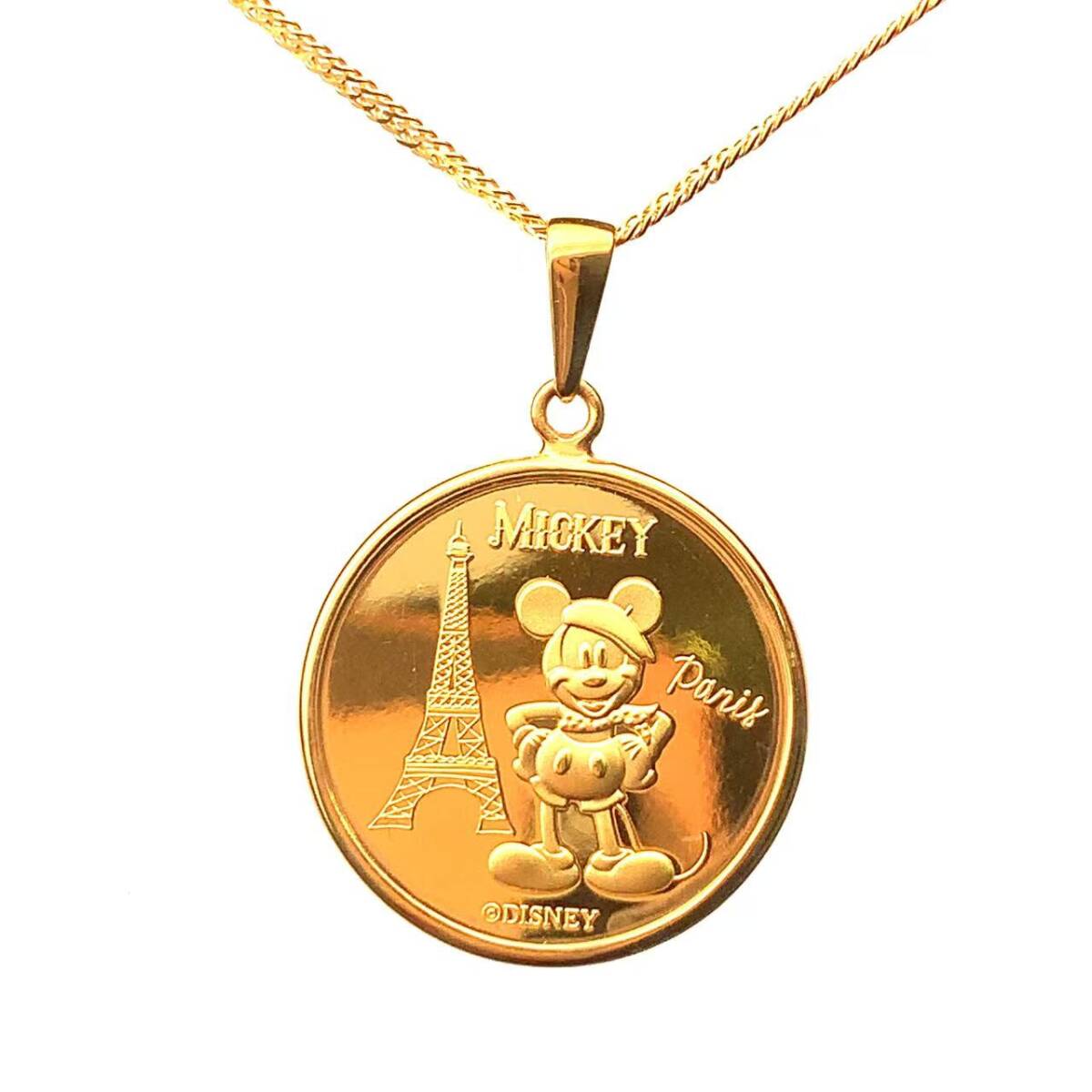 ディズニー ミッキー 金貨 ネックレス 7.4g 純金 K24 1/10オンス ディズニー ミッキー 金貨 ネックレス 7.4g 純金 K24 1/10オンス
