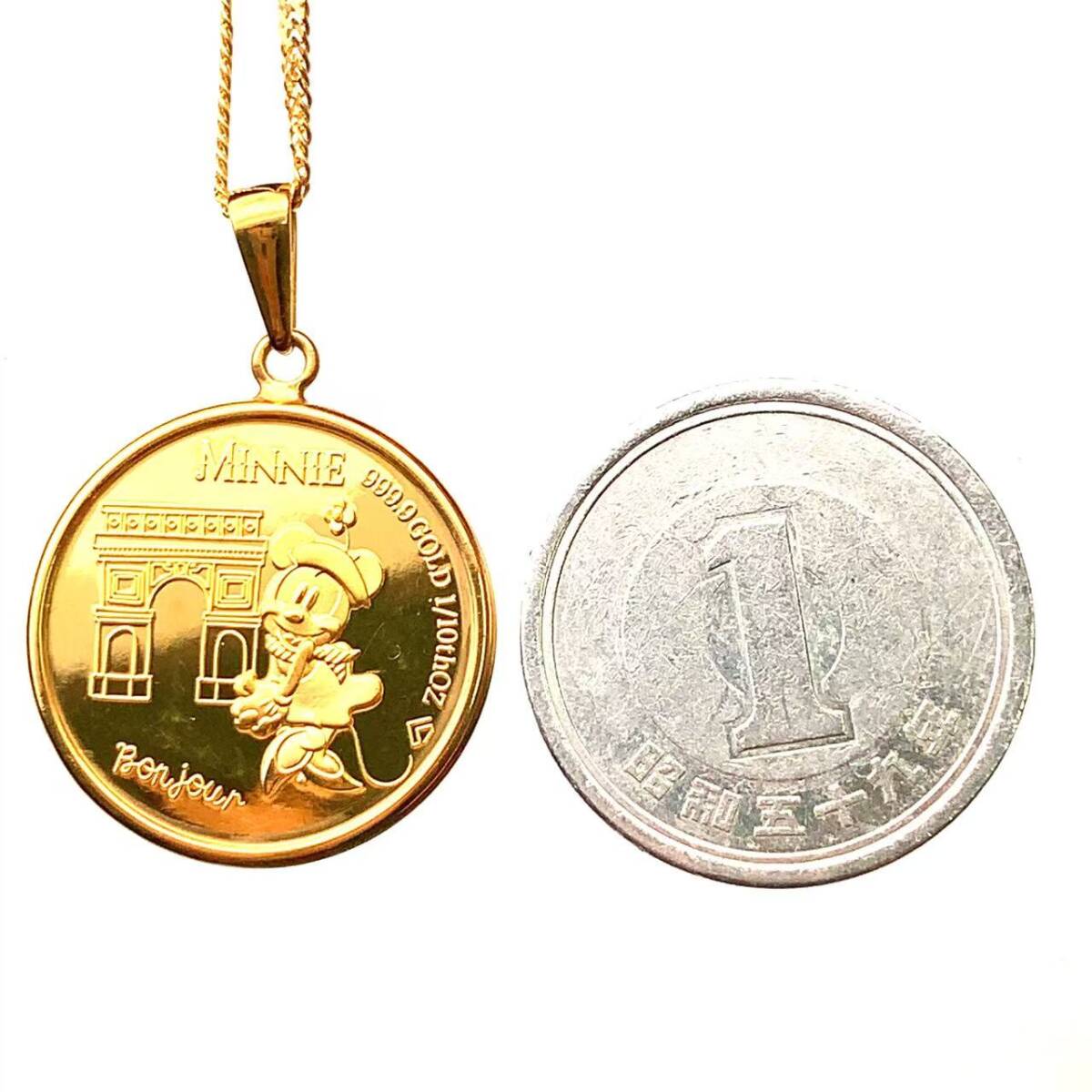 ディズニー ミッキー 金貨 ネックレス 7.4g 純金 K24 1/10オンス ディズニー ミッキー 金貨 ネックレス 7.4g 純金 K24 1/10オンス