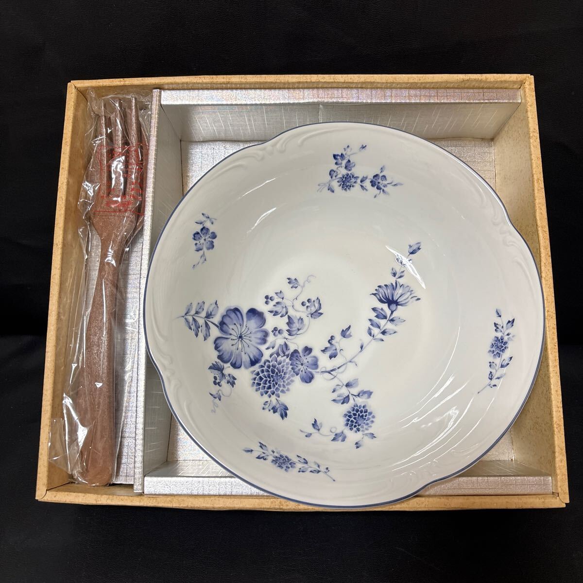 HOYA 保谷クリスタル　陶器　サラダボールセット　 洋食器　 大皿　盛鉢　ホヤ　
