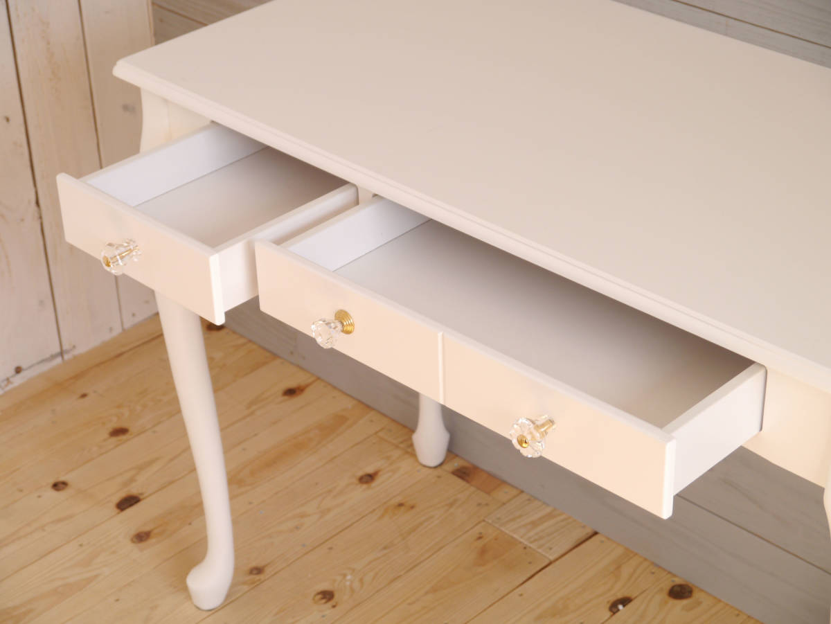 / new goods / French Country style /. series / bending line ./ lovely elegant modern style / dresser / desk + chest + stool. set /kila leather 