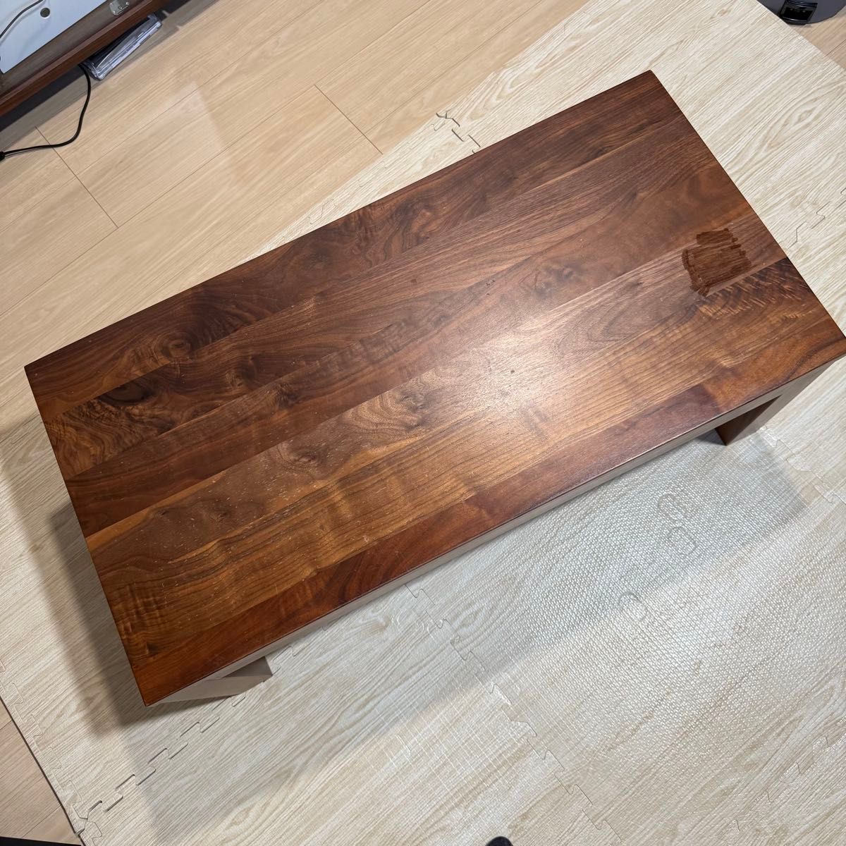無印良品 無垢材 ローテーブル 引出し付き ウォールナット 新 無印良品 無垢材 ローテーブル 引出し付き ウォールナット 新