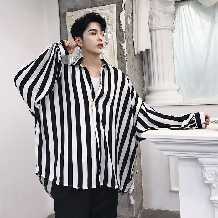 Paypayフリマ ビッグシルエット ストライプシャツ レトロ風 メンズ 韓国系ファッション Paypayフリマ ビッグシルエット ストライプシャツ レトロ風 メンズ 韓国系ファッション