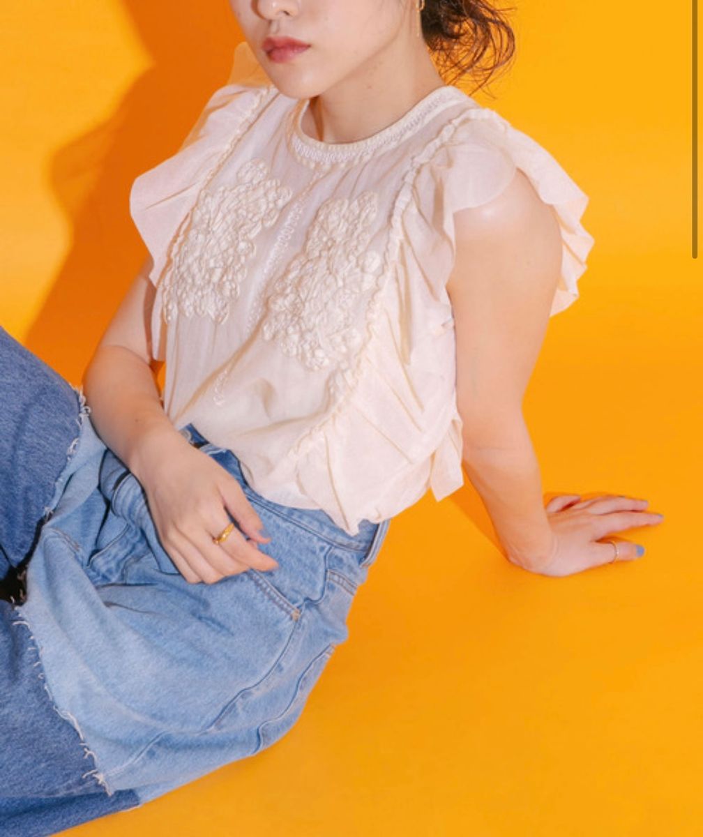 Ezick(エジック)の「Flower jacquard キャミチュニック Ezick(エジック)の「Flower jacquard キャミチュニック