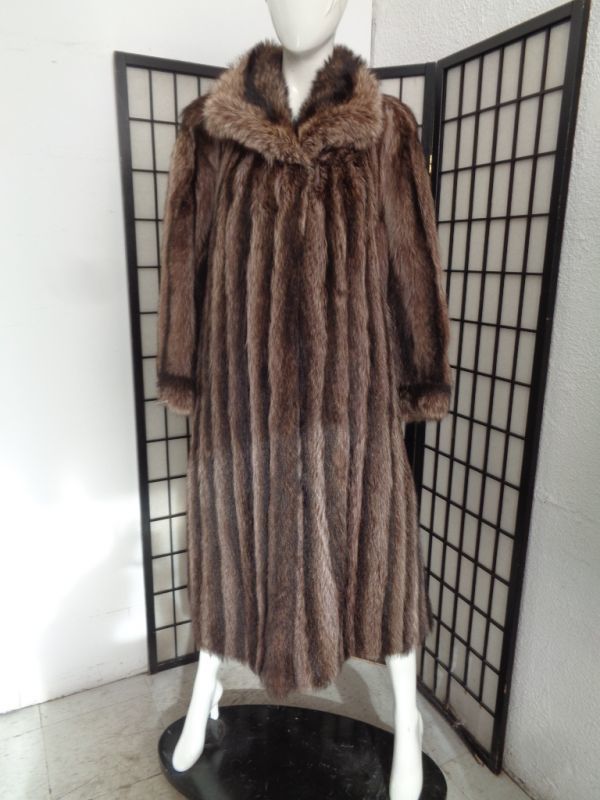  raccoon fur fur * coat size 8-10