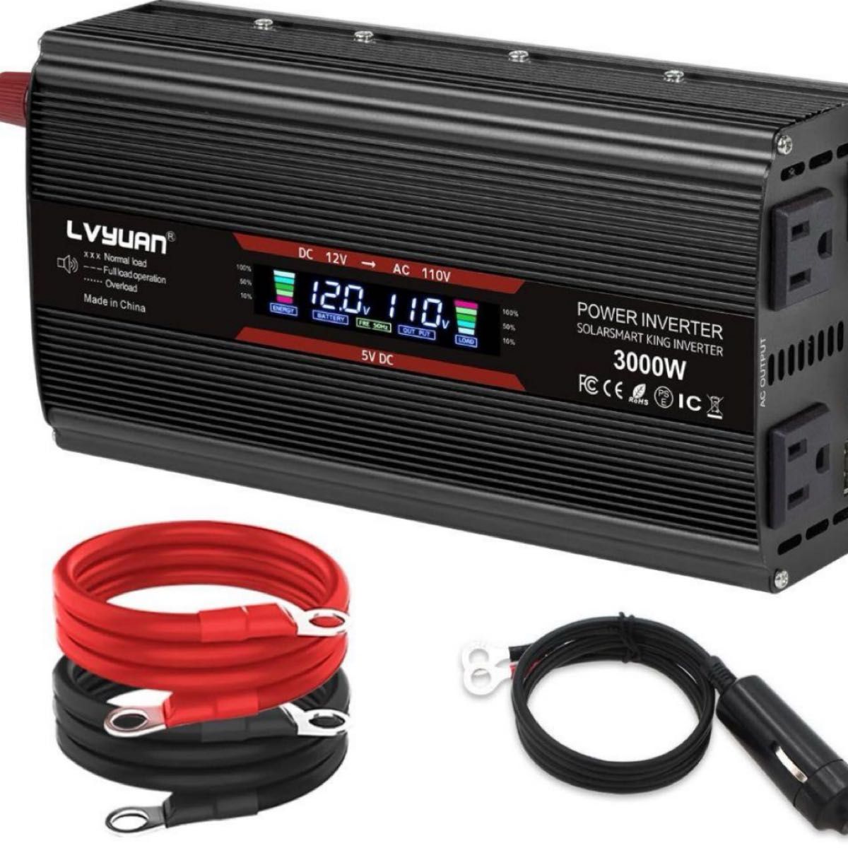 パワーインバーター 12V/1500W 瞬間最大 3000W 修正正弦波 パワーインバーター 12V/1500W 瞬間最大 3000W 修正正弦波