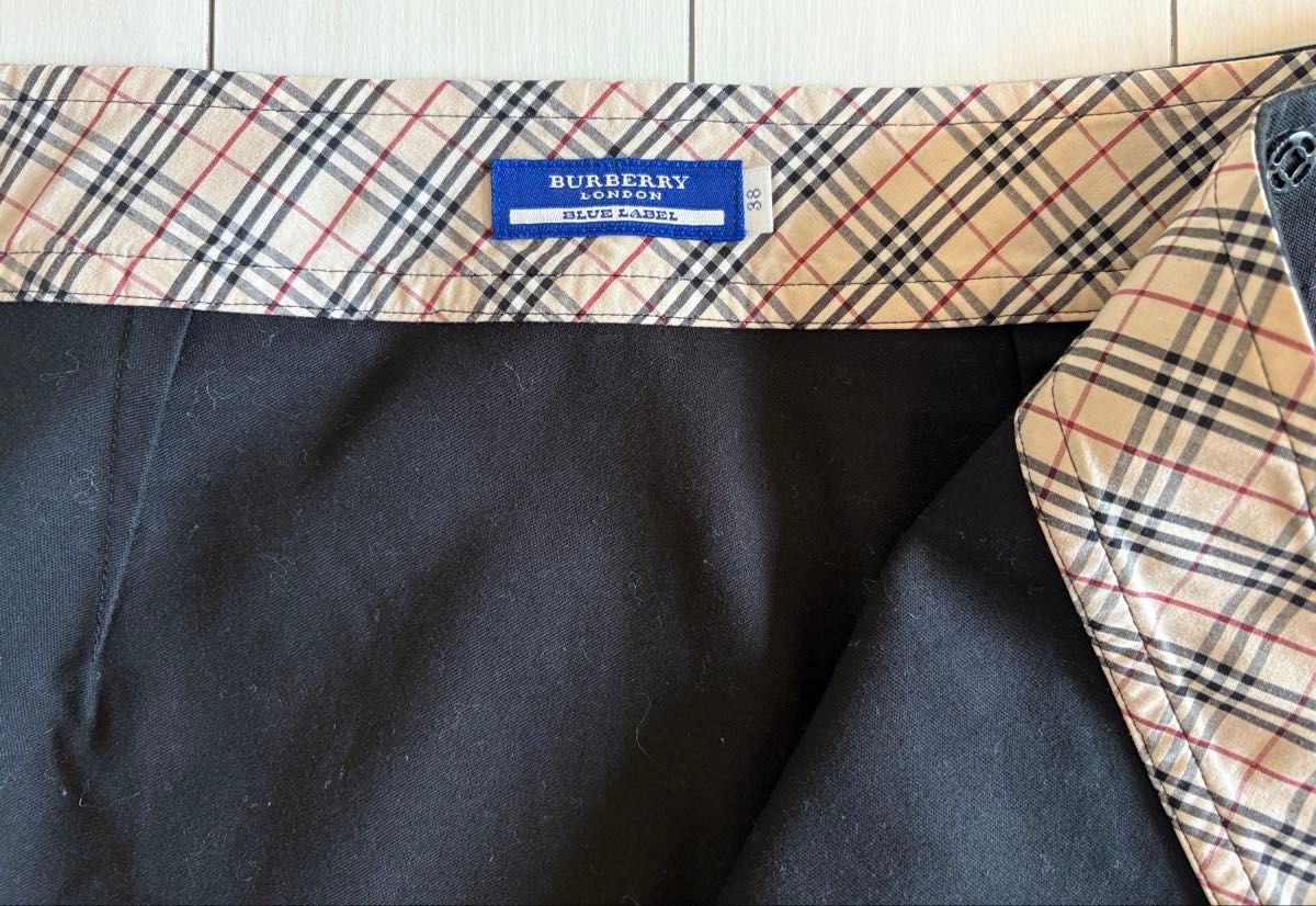 BURBERRY バーバリー ブルーレーベル ブラック スカート ラップ BURBERRY バーバリー ブルーレーベル ブラック スカート ラップ