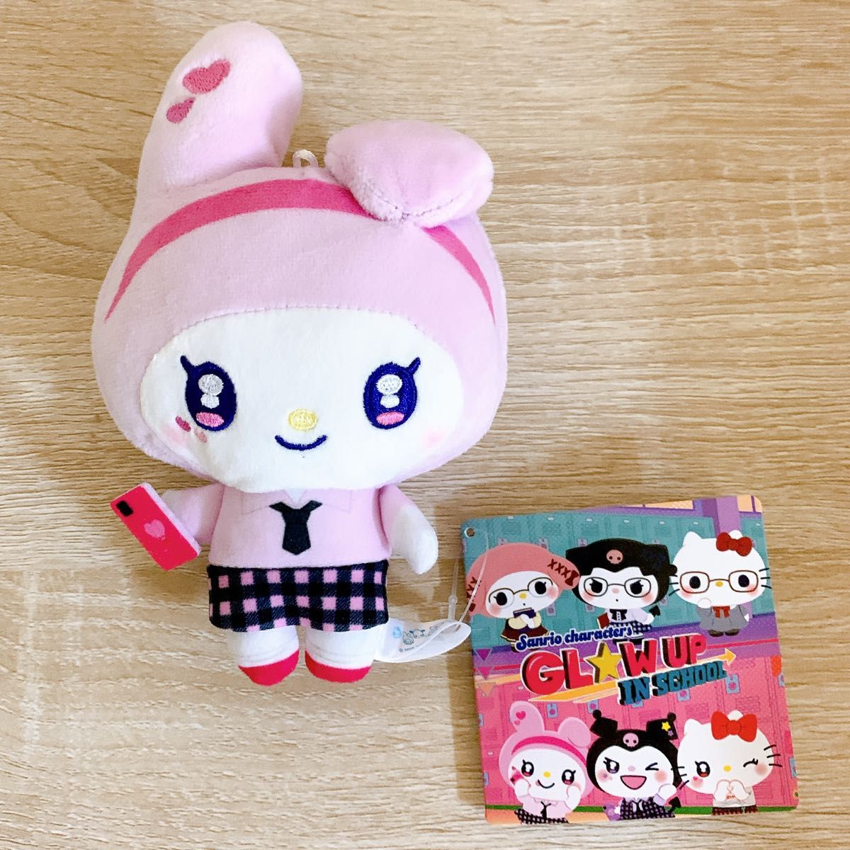 サンリオ ぬいぐるみ マイメロ マスコット GL W UP IN School サンリオ ぬいぐるみ マイメロ マスコット GL W UP IN School