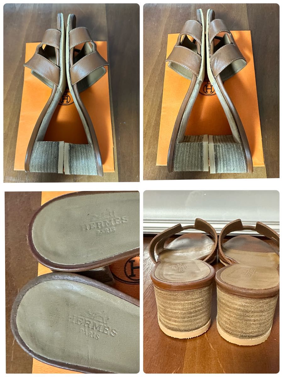 エルメス オアジス ゴールド サンダル 36ハーフ 難あり 補色あり エルメス オアジス ゴールド サンダル 36ハーフ 難あり 補色あり