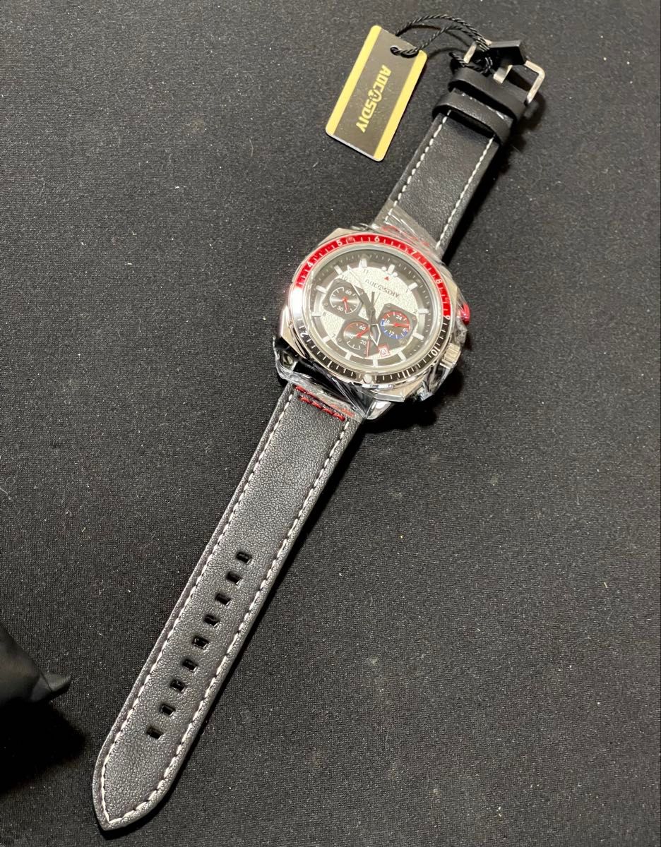 新品 AOCASDIY オマージュクロノグラフ ウォッチ レザー 新品 AOCASDIY オマージュクロノグラフ ウォッチ レザー