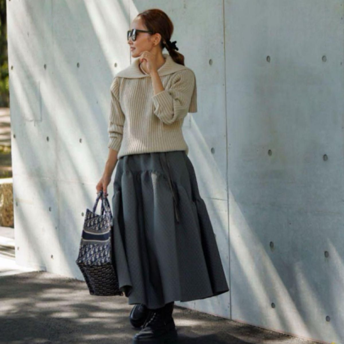 Bluelea ブルレアJacquard skirt カーキ S|Yahoo!フリマ(旧 Bluelea ブルレアJacquard skirt カーキ S|Yahoo!フリマ(旧