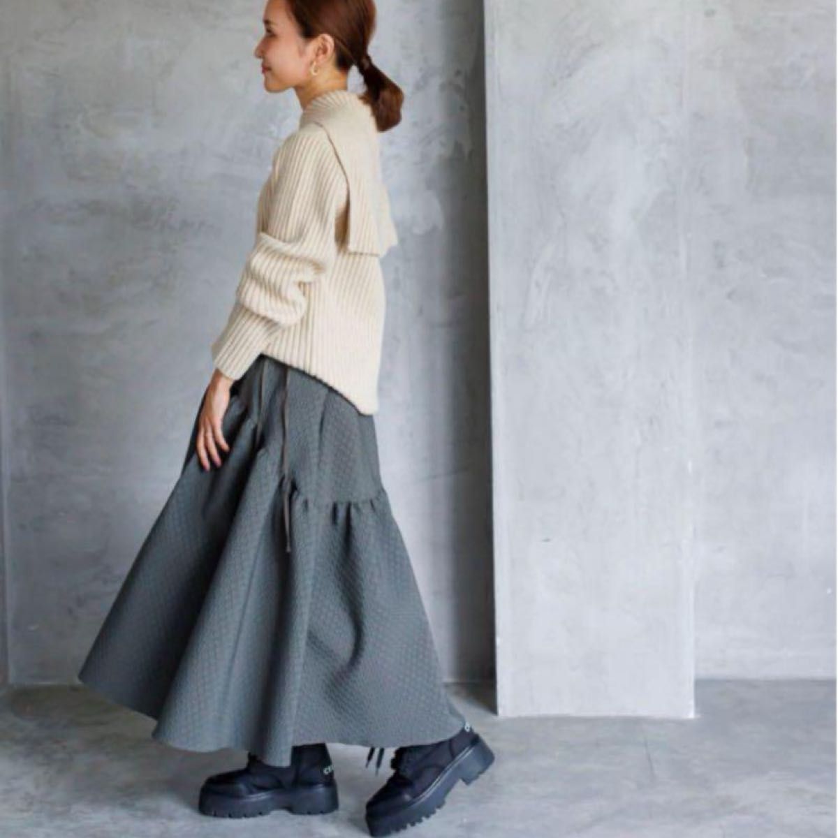 Bluelea ブルレアJacquard skirt カーキ S|Yahoo!フリマ(旧 Bluelea ブルレアJacquard skirt カーキ S|Yahoo!フリマ(旧