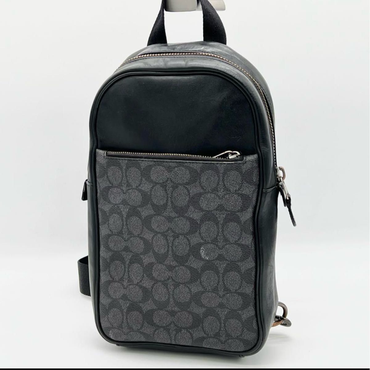 良品】COACH コーチ メトロポリタン シグネチャー ボディバッグ 良品】COACH コーチ メトロポリタン シグネチャー ボディバッグ