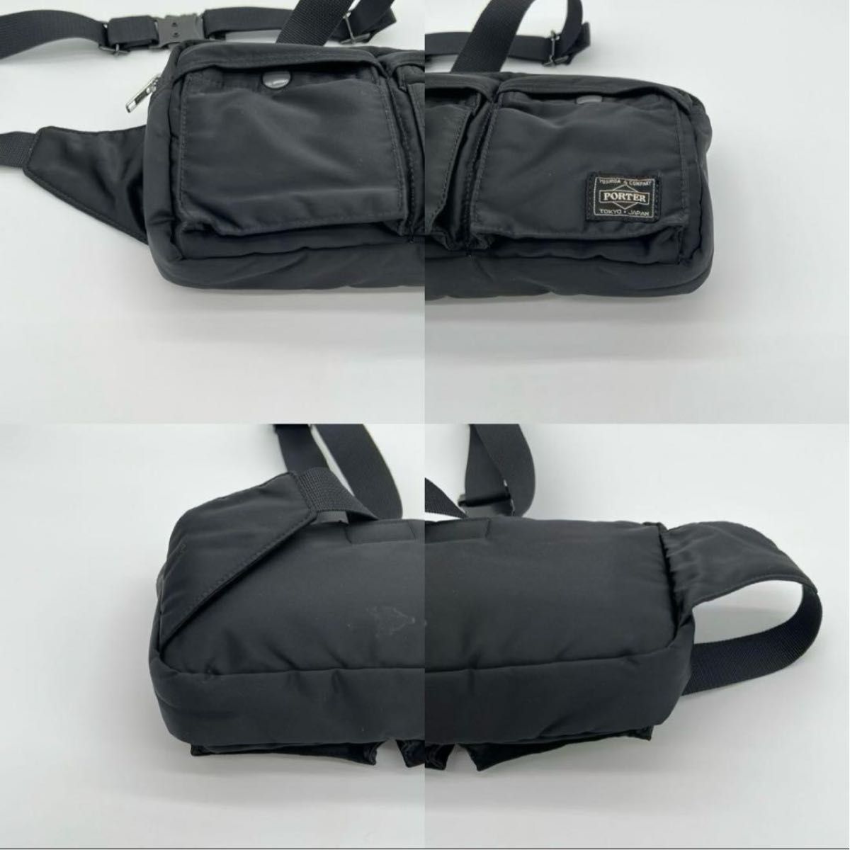 美品】PORTER ポーター TANKER タンカー ウエストポーチ ボディ 美品】PORTER ポーター TANKER タンカー ウエストポーチ ボディ